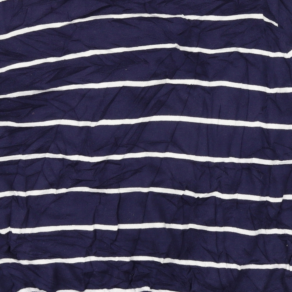 Refectory Mens Blue Striped Knit Pullover Jumper Size L