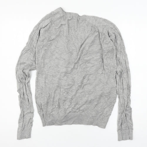 Preworn Womens Grey  Knit Cardigan Jumper Size L