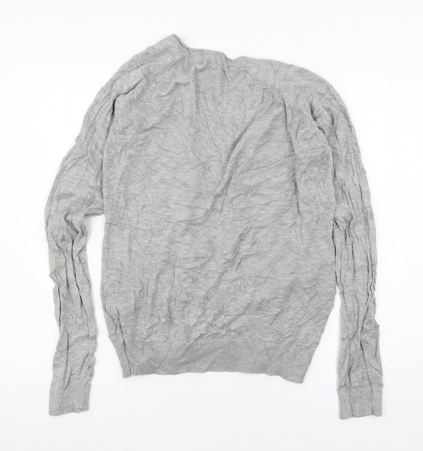 Preworn Womens Grey  Knit Cardigan Jumper Size L