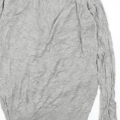 Preworn Womens Grey  Knit Cardigan Jumper Size L