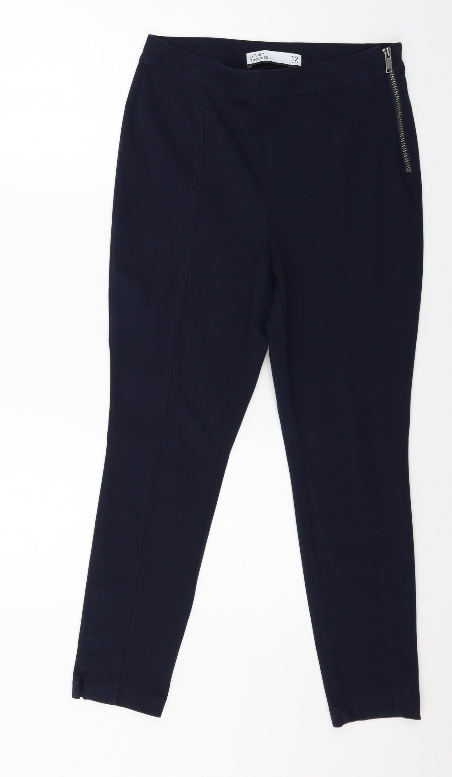 Preworn Womens Black  Denim Trousers  Size 12 L26 in