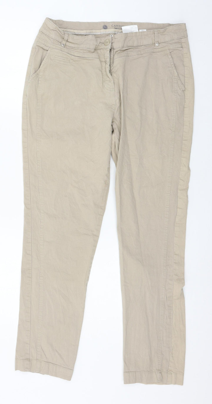 C&A Womens Brown Trousers Size 14 L29 in