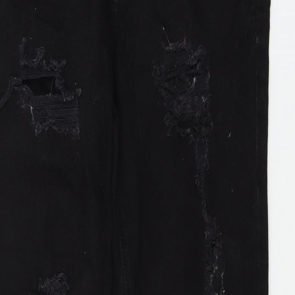 Denim & Co. Womens Black  Denim Skinny Jeans Size 12 L28 in