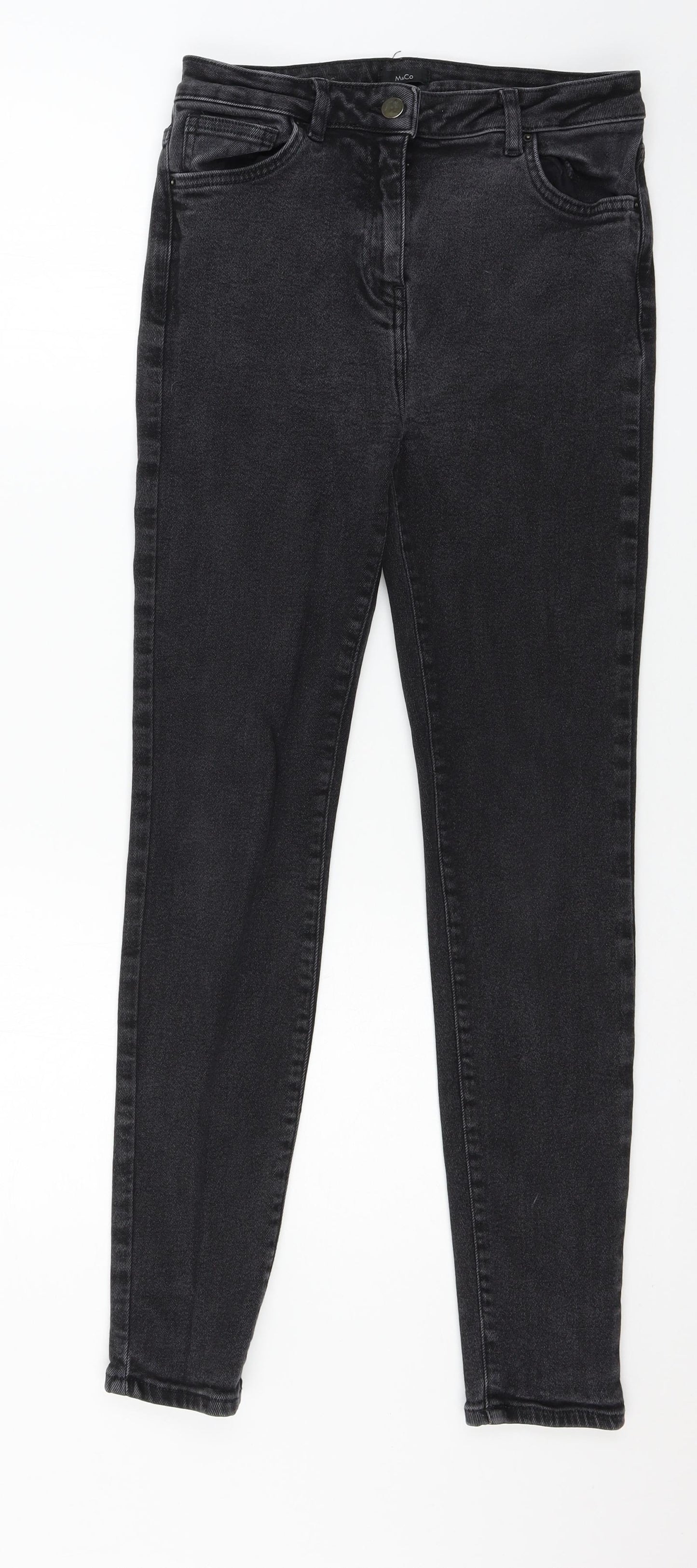 M&Co Womens Grey  Denim Skinny Jeans Size 28 in L28 in