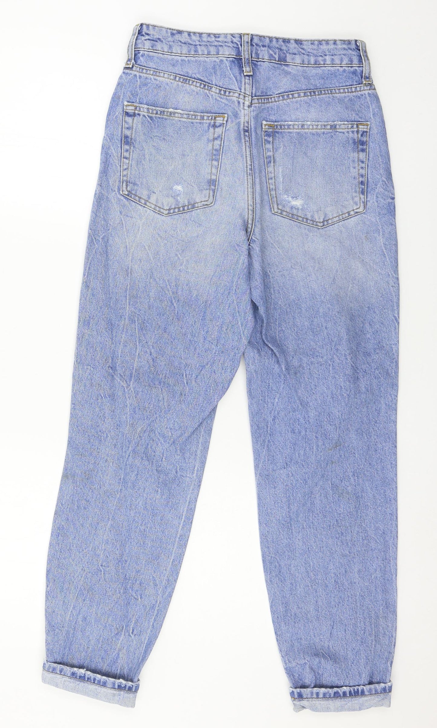 River Island Womens Blue  Denim Mom Jeans Size 8 L26 in