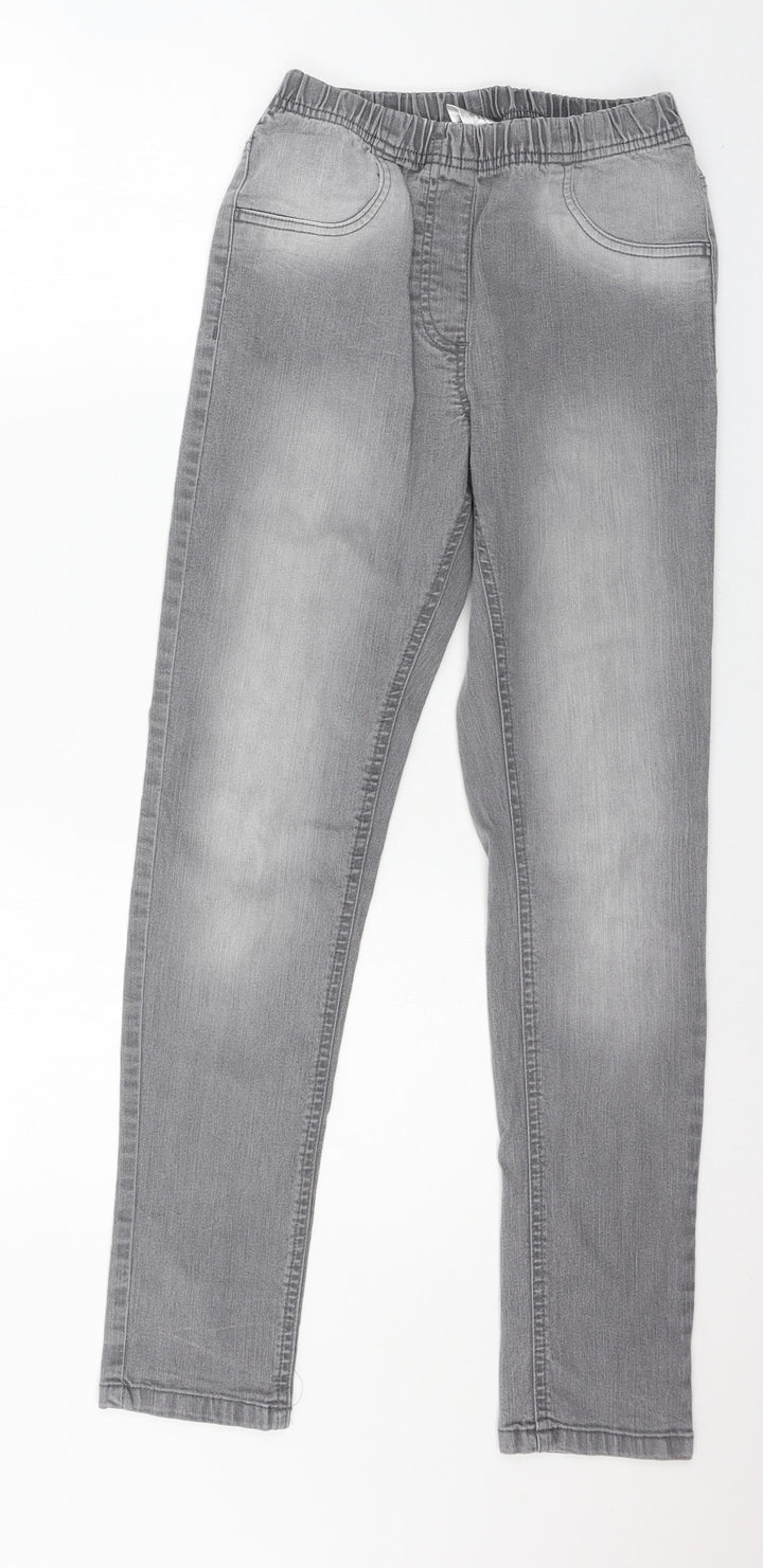 L&D Girls Grey  Denim Jegging Jeans Size 13-14 Years