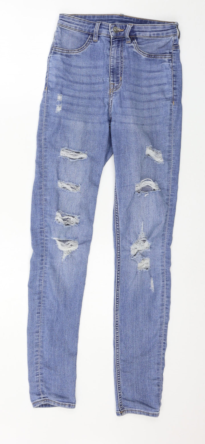 Divided Womens Blue  Denim Skinny Jeans Size 6 L29 in