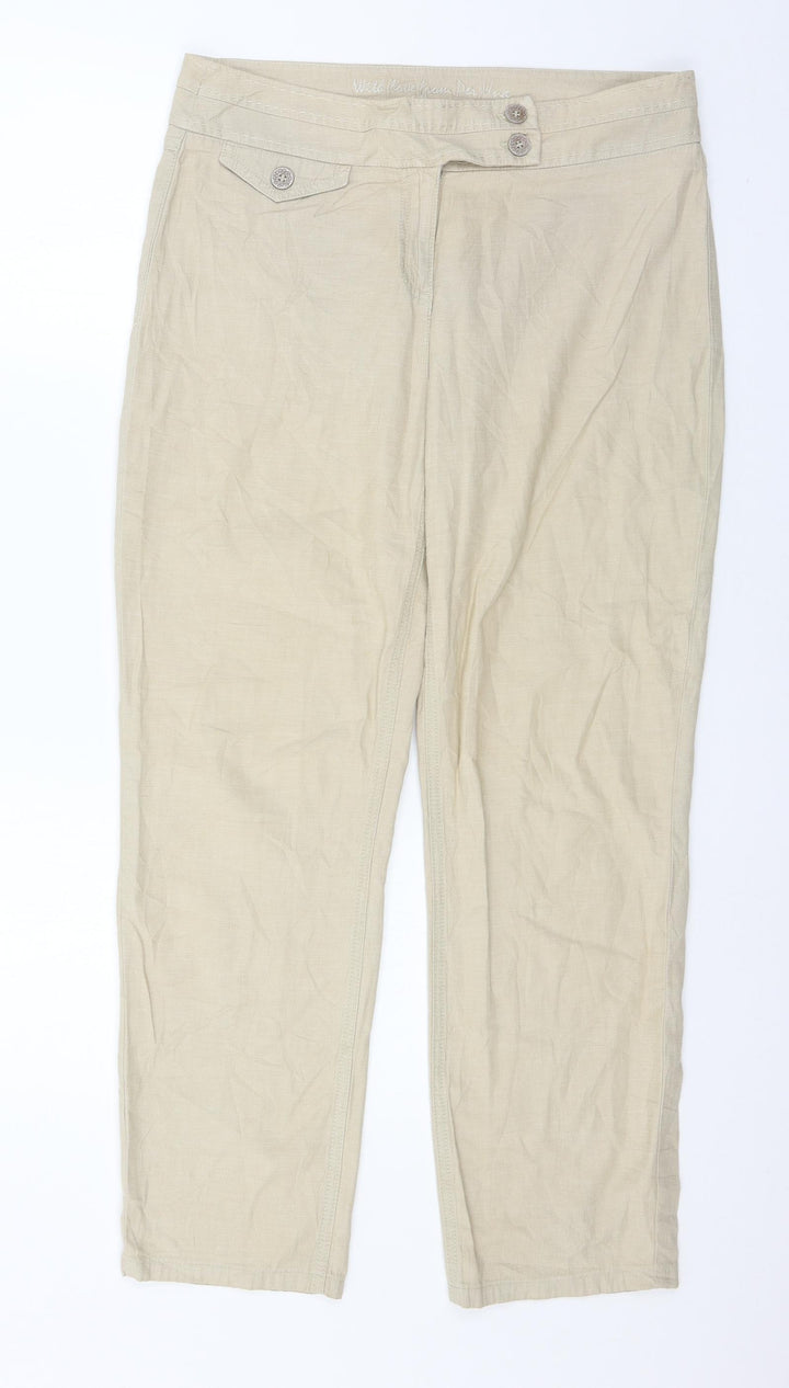 Per Una Womens Beige Trousers Size 14 L27 in