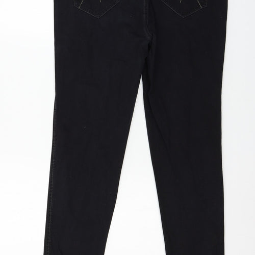 Preworn Womens Black  Denim Skinny Jeans Size 38 in L29 in