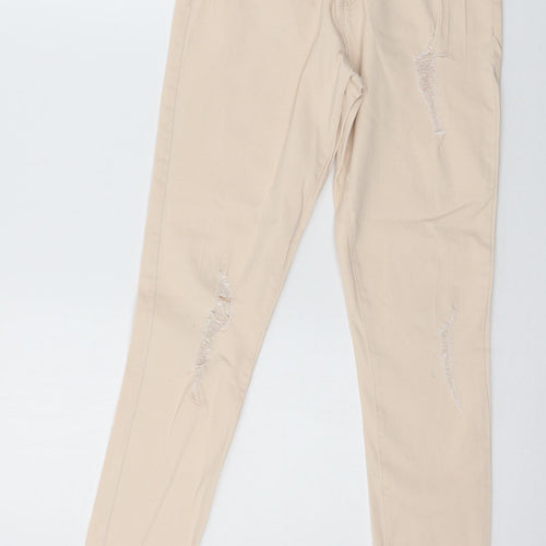 Denim & Co. Girls Pink  Denim Skinny Jeans Size 13-14 Years - distressed