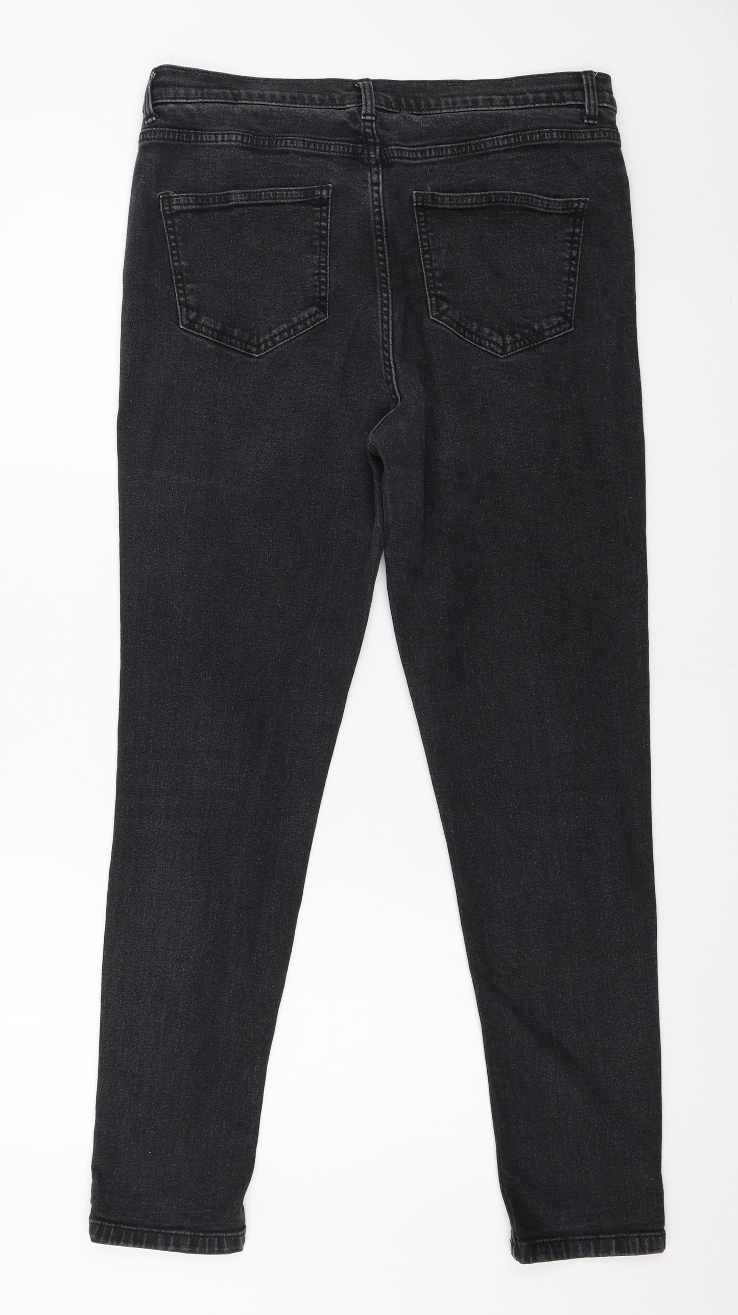 Marks and Spencer Womens Grey  Denim Skinny Jeans Size 14 L29 in