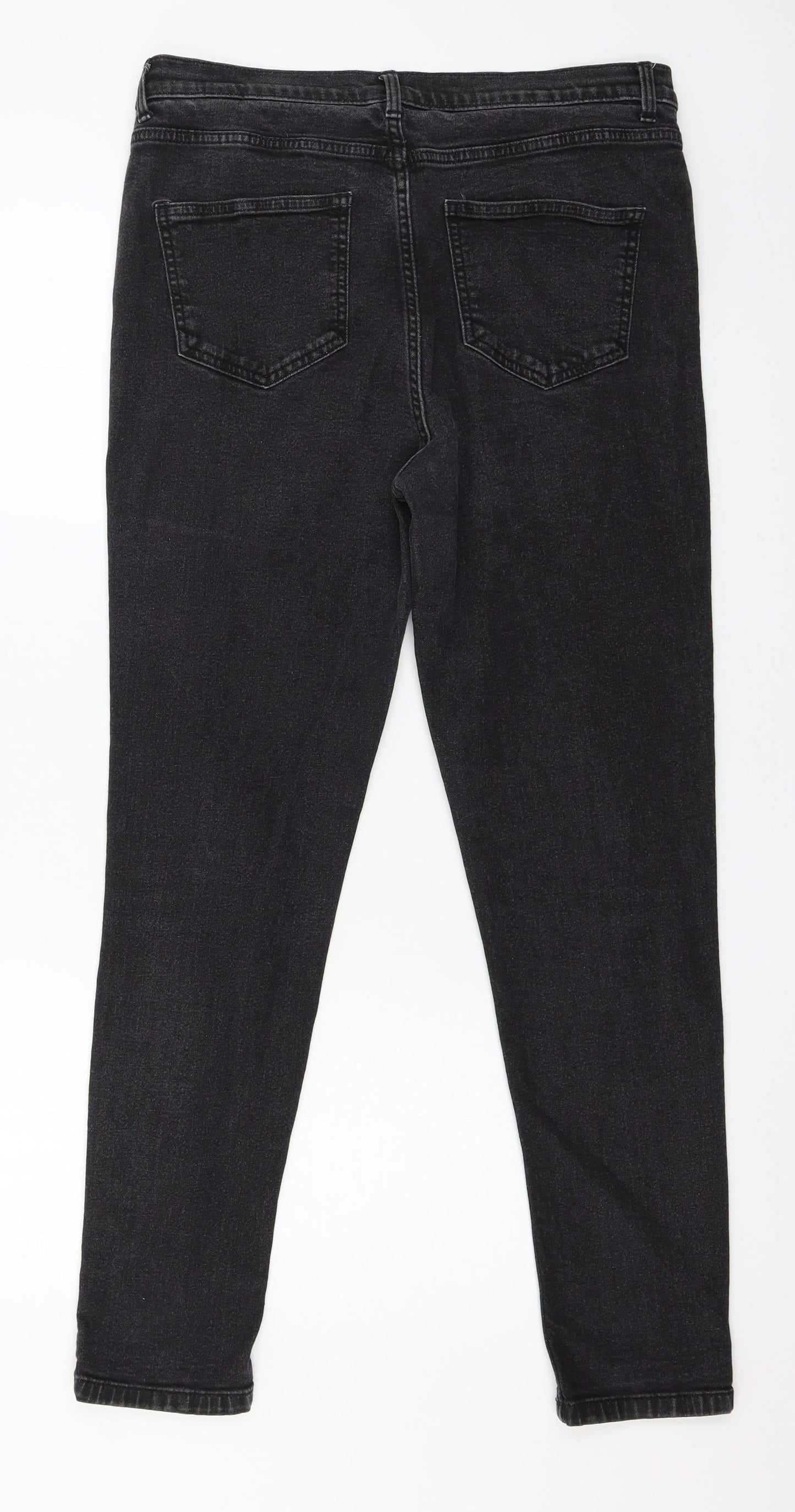 Marks and Spencer Womens Grey  Denim Skinny Jeans Size 14 L29 in