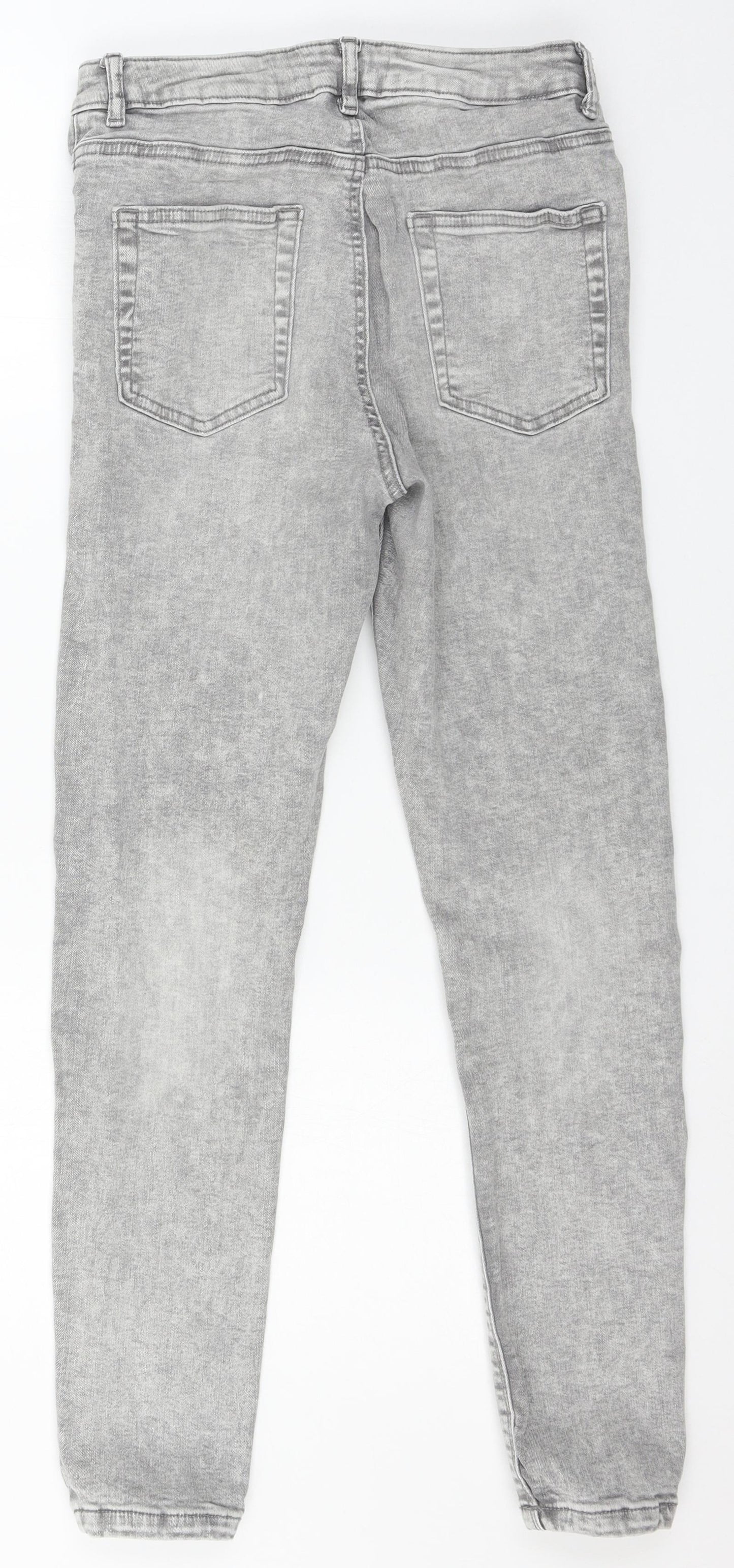 Denim & Co. Womens Grey  Denim Skinny Jeans Size 14 L26 in