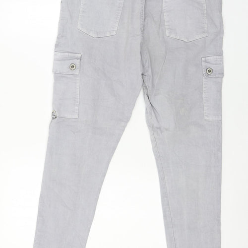 Preworn Womens Grey   Cargo Trousers Size 32 in L27 in