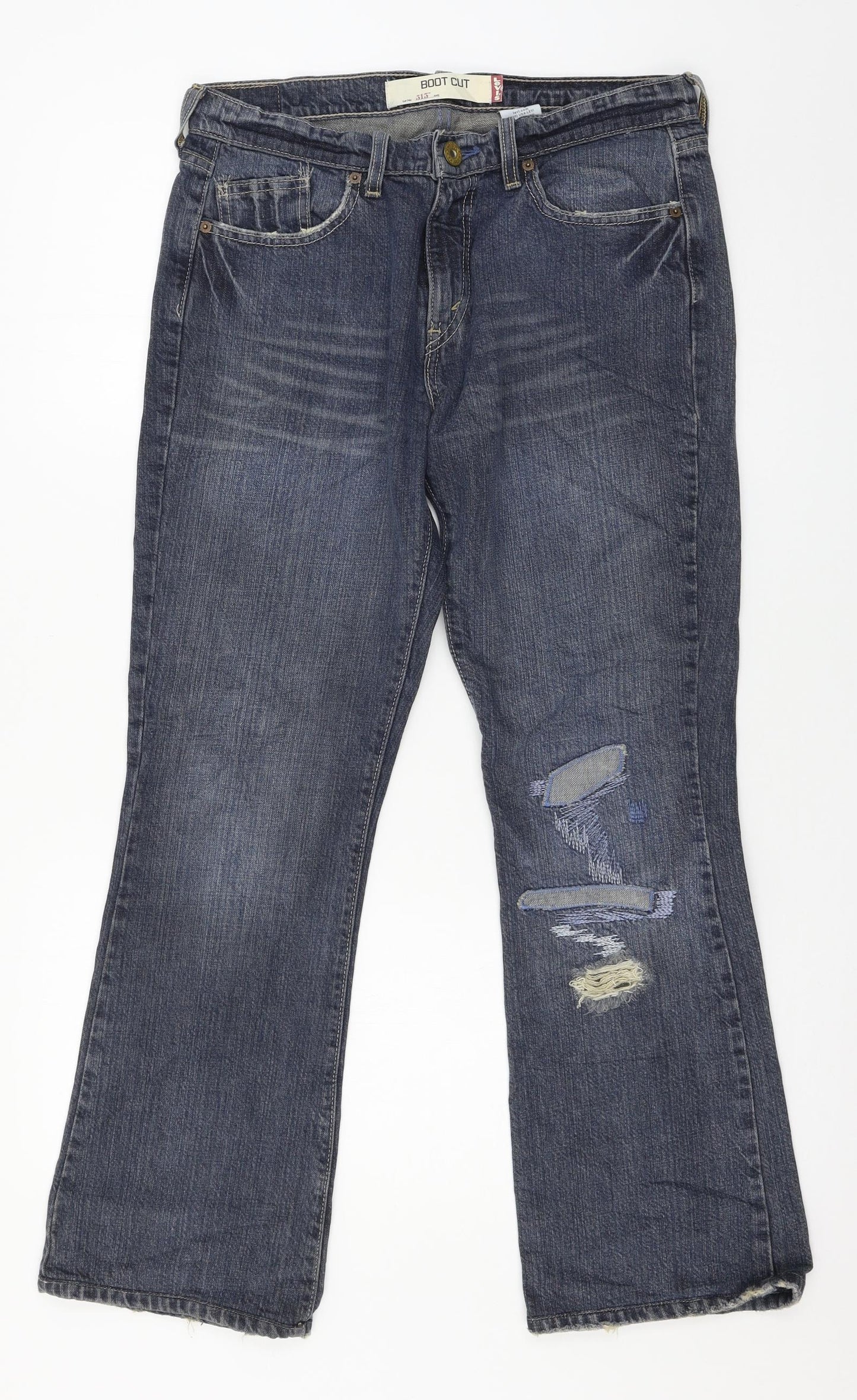 Levi's Womens Blue  Denim Bootcut Jeans Size 32 in L29 in