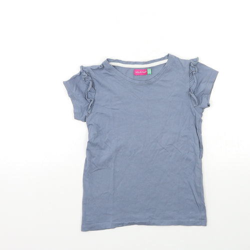 LILY&DAN Boys Grey   Basic T-Shirt Size 7-8 Years