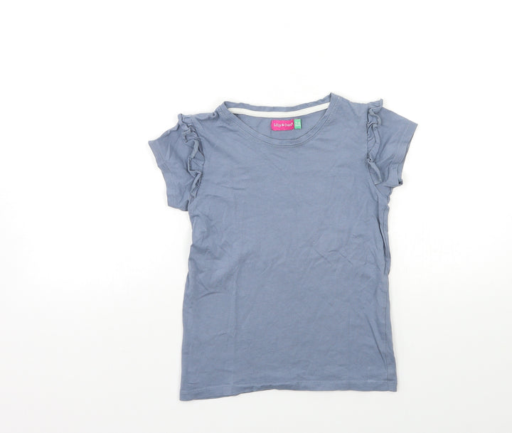 LILY&DAN Boys Grey   Basic T-Shirt Size 7-8 Years