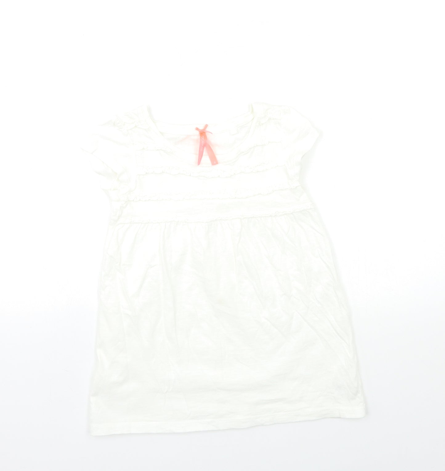 NEXT Girls White   Basic T-Shirt Size 6 Years