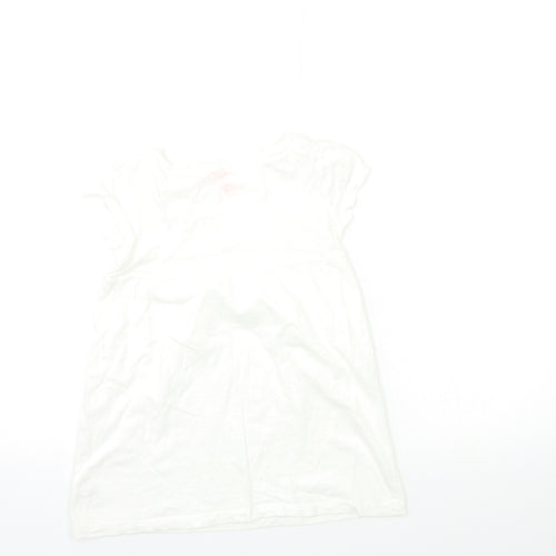 NEXT Girls White   Basic T-Shirt Size 6 Years