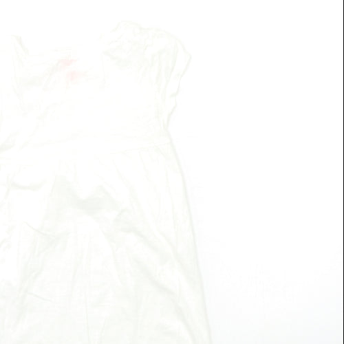 NEXT Girls White   Basic T-Shirt Size 6 Years