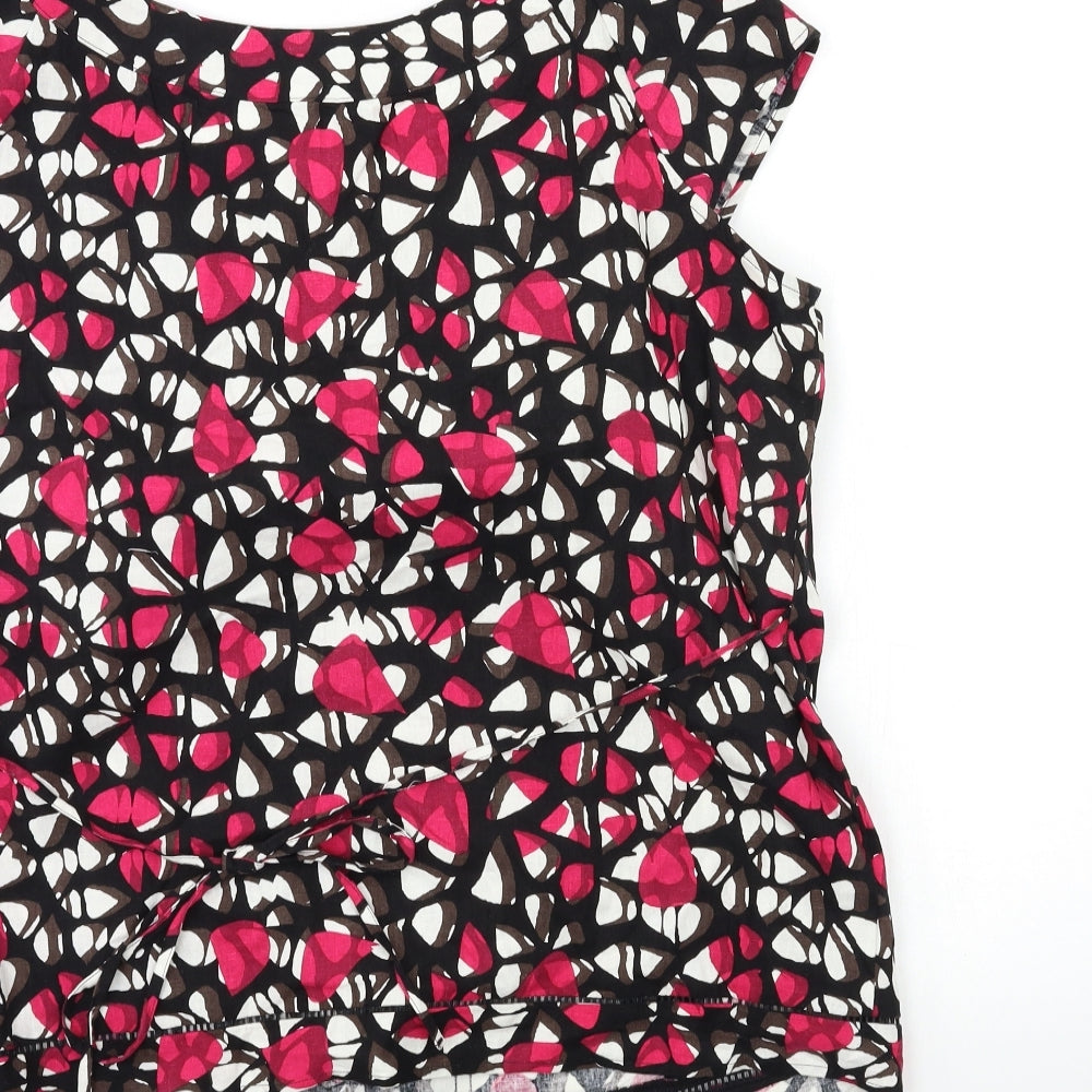 Marks and Spencer Womens Pink Floral  Basic T-Shirt Size 20