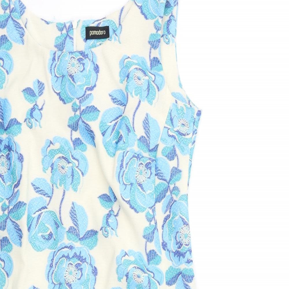 Promodoro Womens Blue Floral  A-Line  Size 16