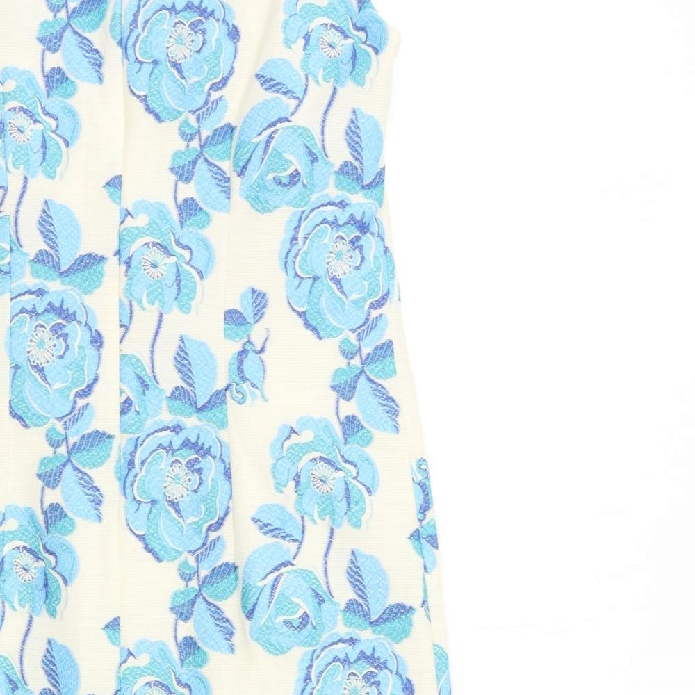 Promodoro Womens Blue Floral  A-Line  Size 16