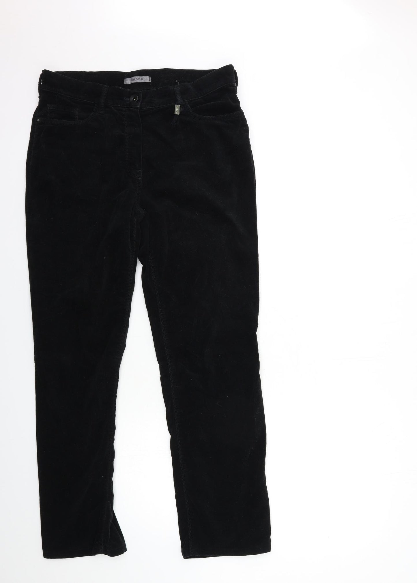 GARDEUR Womens Black  Velvet Trousers  Size 16 L30 in