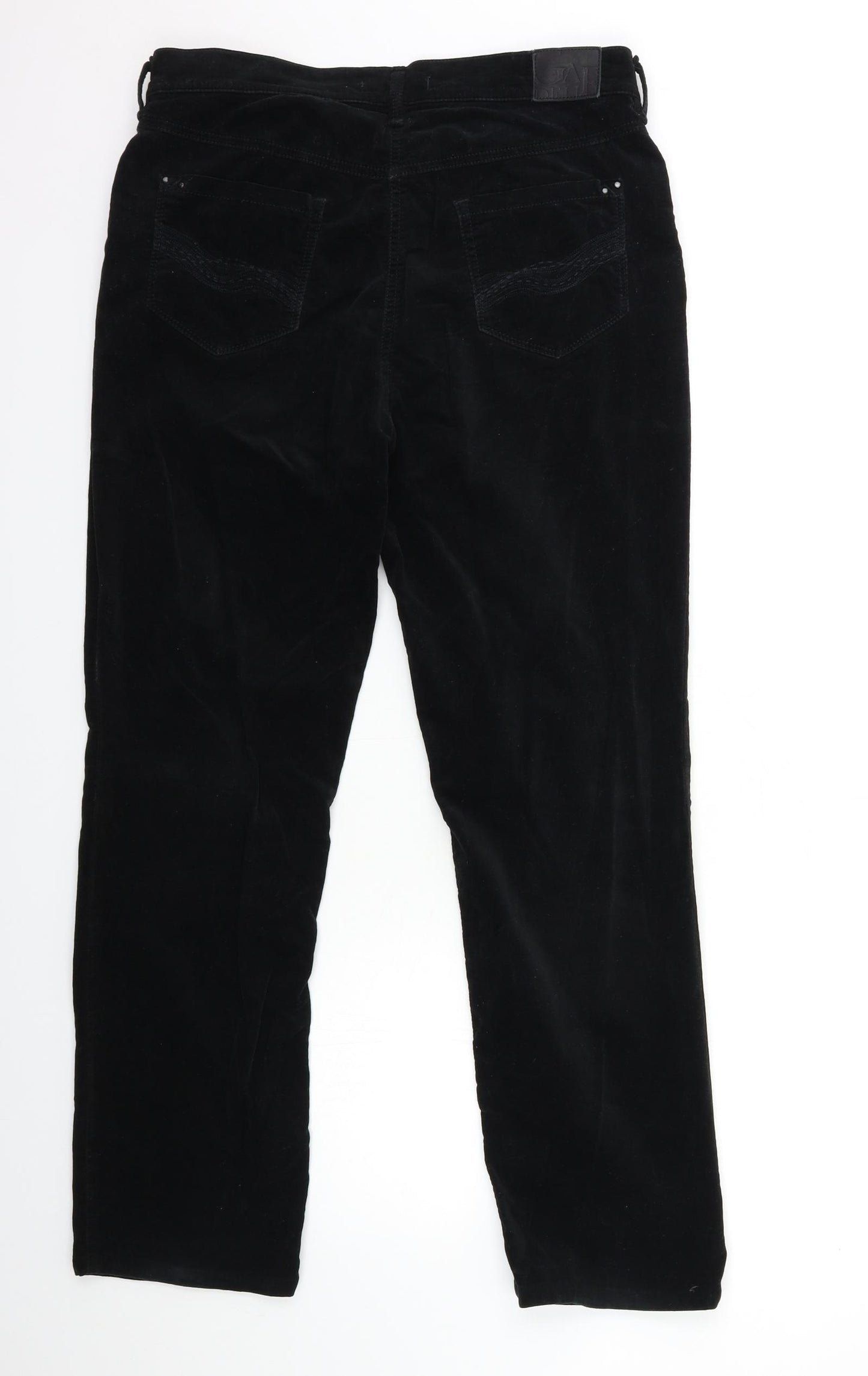 GARDEUR Womens Black  Velvet Trousers  Size 16 L30 in