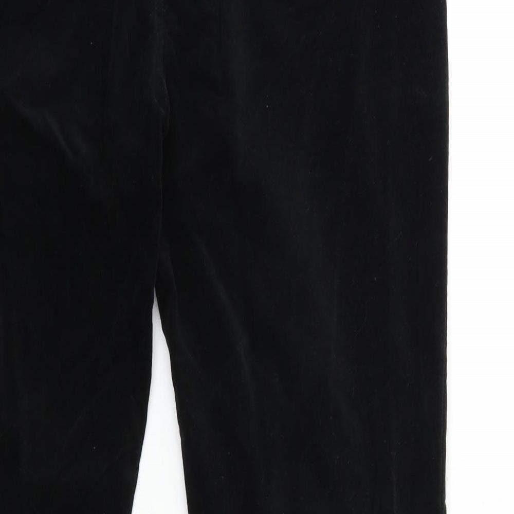 GARDEUR Womens Black  Velvet Trousers  Size 16 L30 in