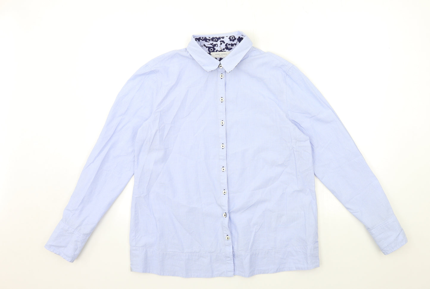 Gerry Weber Womens Blue   Basic Button-Up Size 14