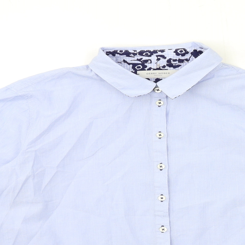 Gerry Weber Womens Blue   Basic Button-Up Size 14