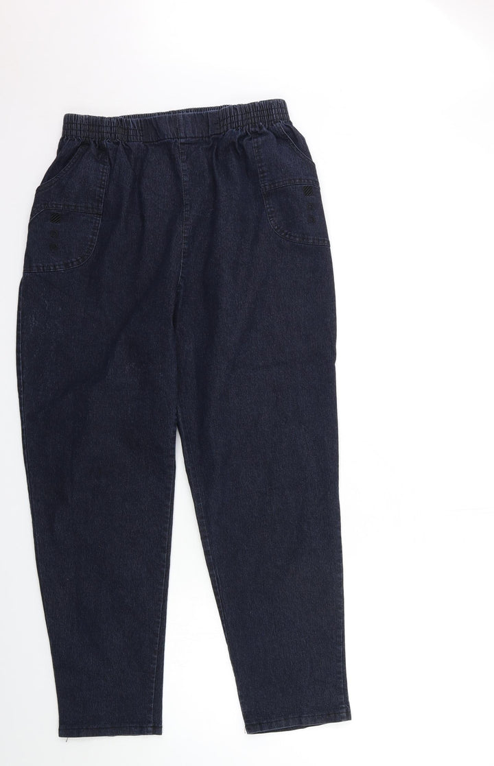Preworn Womens Blue  Denim Straight Jeans Size 32 in L26 in