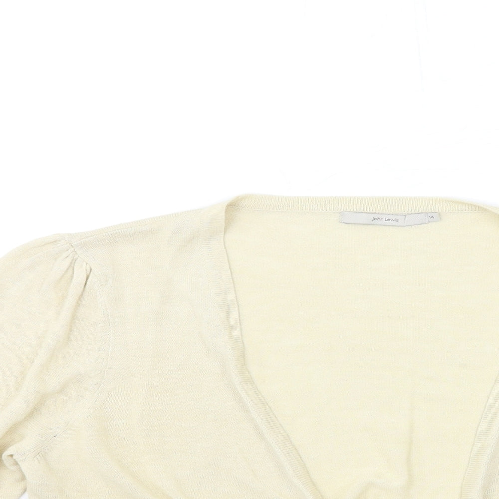 Per Una Womens Beige  Knit Cardigan Jumper Size 14