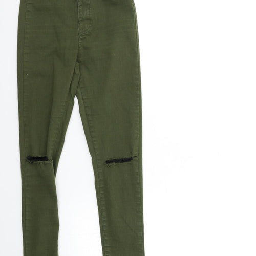 Portobello Womens Green  Denim Skinny Jeans Size 6 L26 in