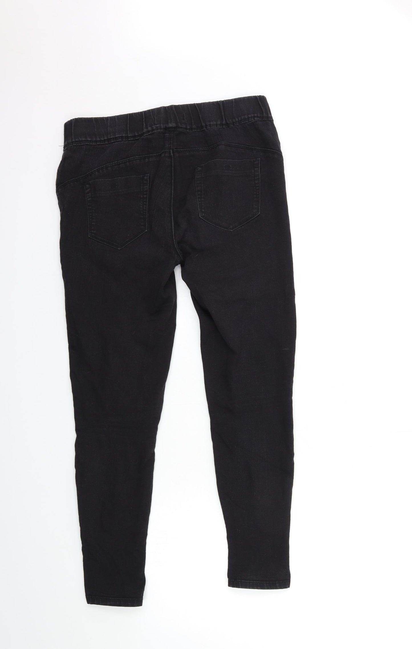 Denim & Co. Womens Black  Denim Jegging Jeans Size 12 L26 in