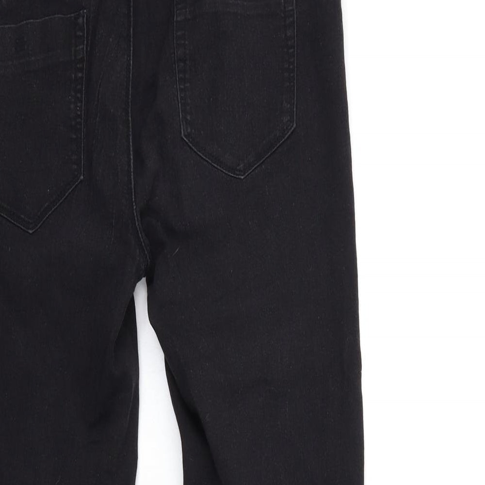 Denim & Co. Womens Black  Denim Jegging Jeans Size 12 L26 in