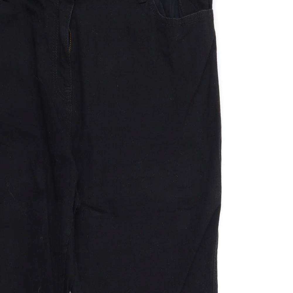 NEXT Womens Black  Denim Flared Jeans Size 20 L30 in