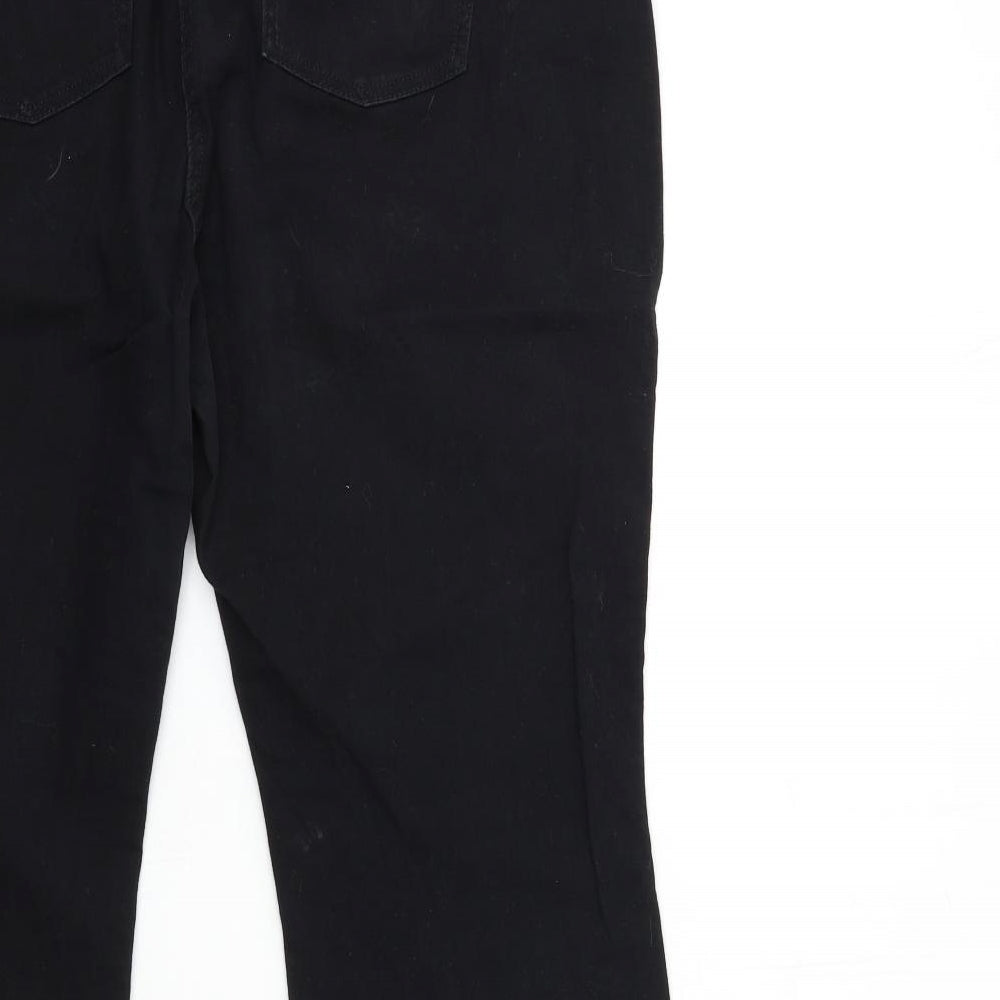 NEXT Womens Black  Denim Flared Jeans Size 20 L30 in