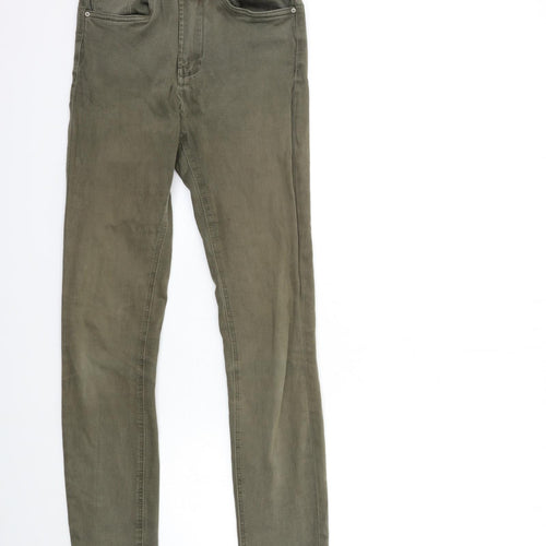 QUEEM HEARTS Womens Green  Denim Skinny Jeans Size L L30 in
