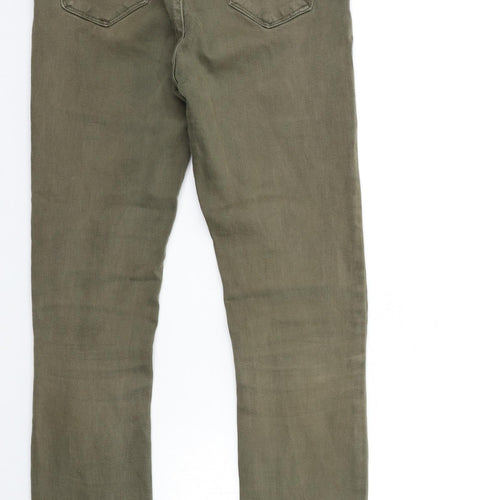 QUEEM HEARTS Womens Green  Denim Skinny Jeans Size L L30 in