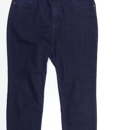 Preworn Womens Blue  Denim Straight Jeans Size 30 in L25 in