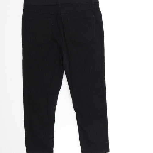 Marks and Spencer Womens Black  Denim Cropped Jeans Size 12 L22 in