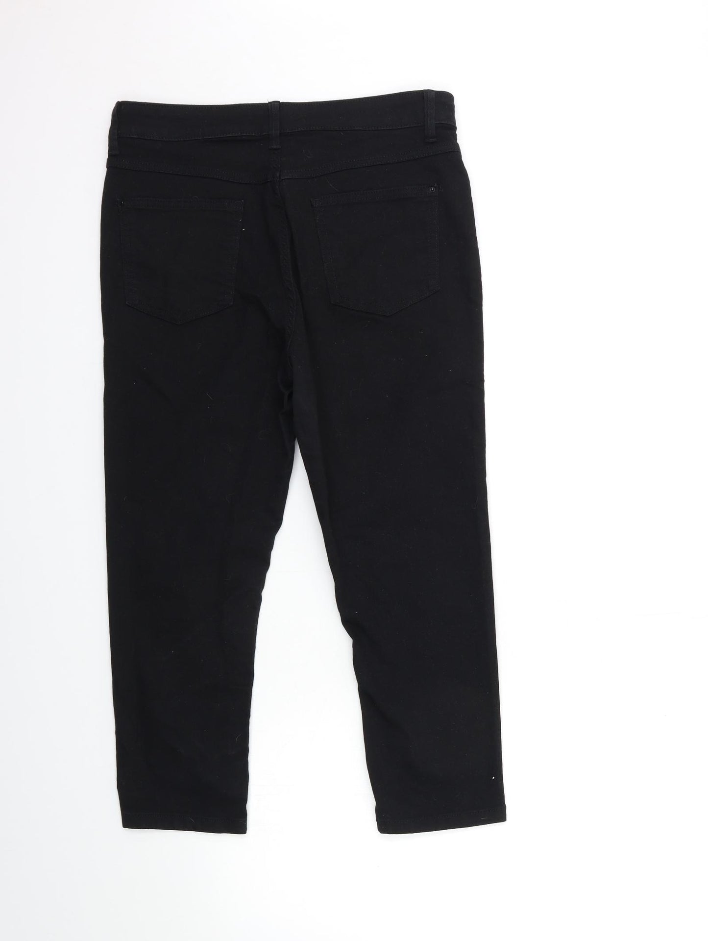 Marks and Spencer Womens Black  Denim Cropped Jeans Size 12 L22 in