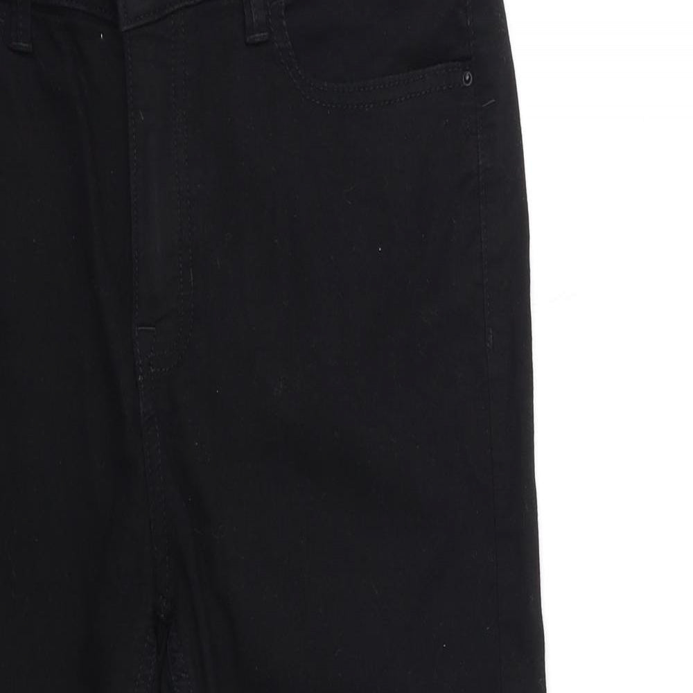 Marks and Spencer Womens Black  Denim Cropped Jeans Size 12 L22 in