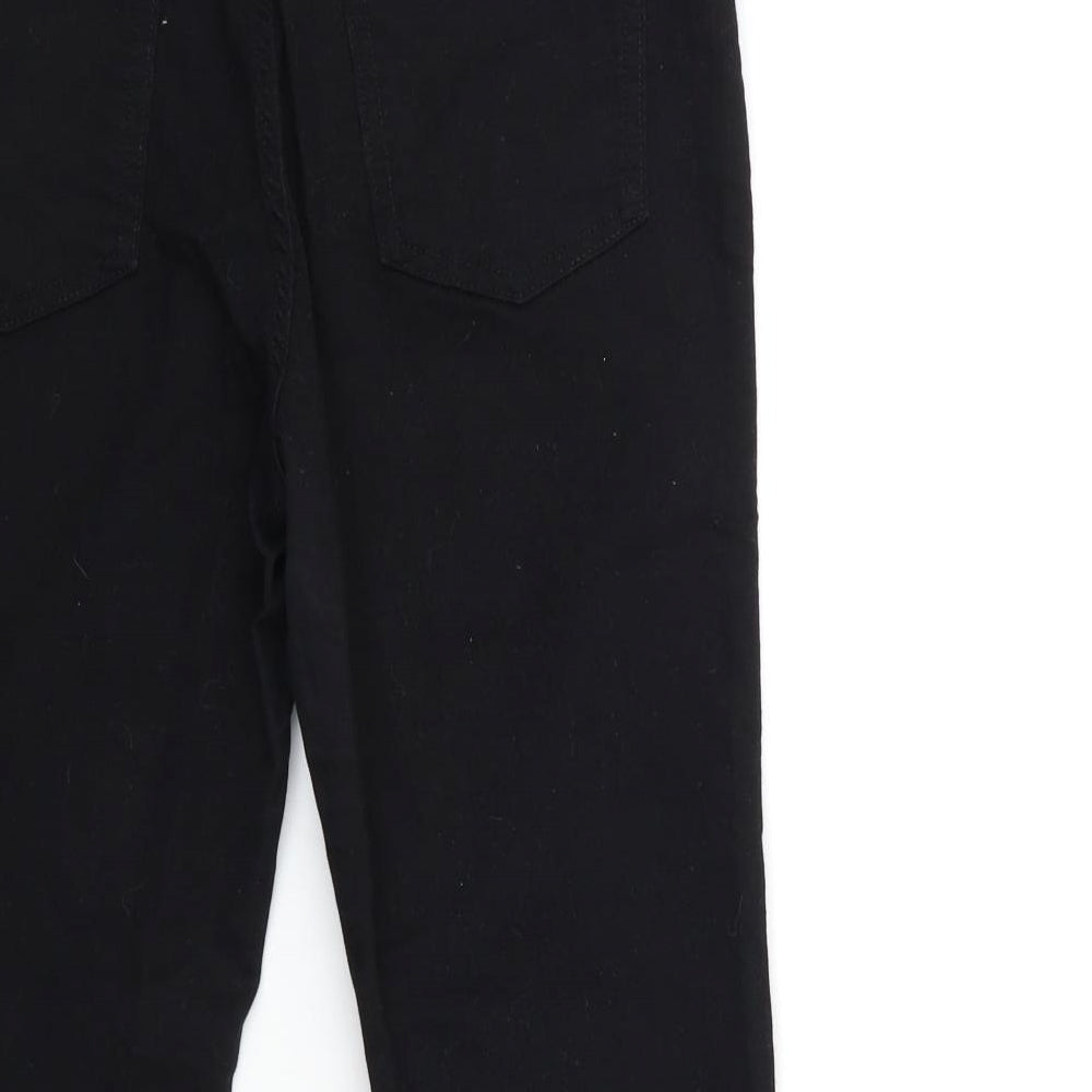 Marks and Spencer Womens Black  Denim Cropped Jeans Size 12 L22 in