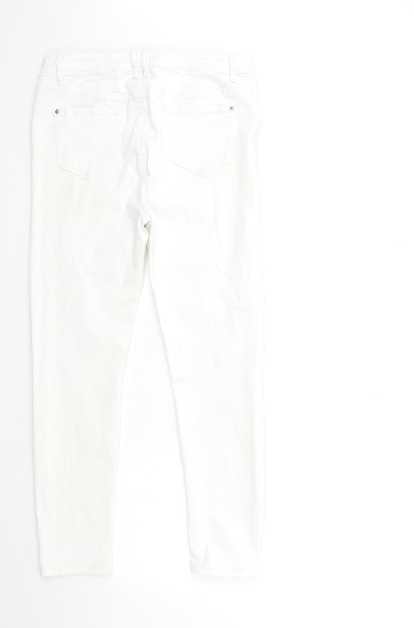 George Womens White  Denim Skinny Jeans Size 14 L27 in