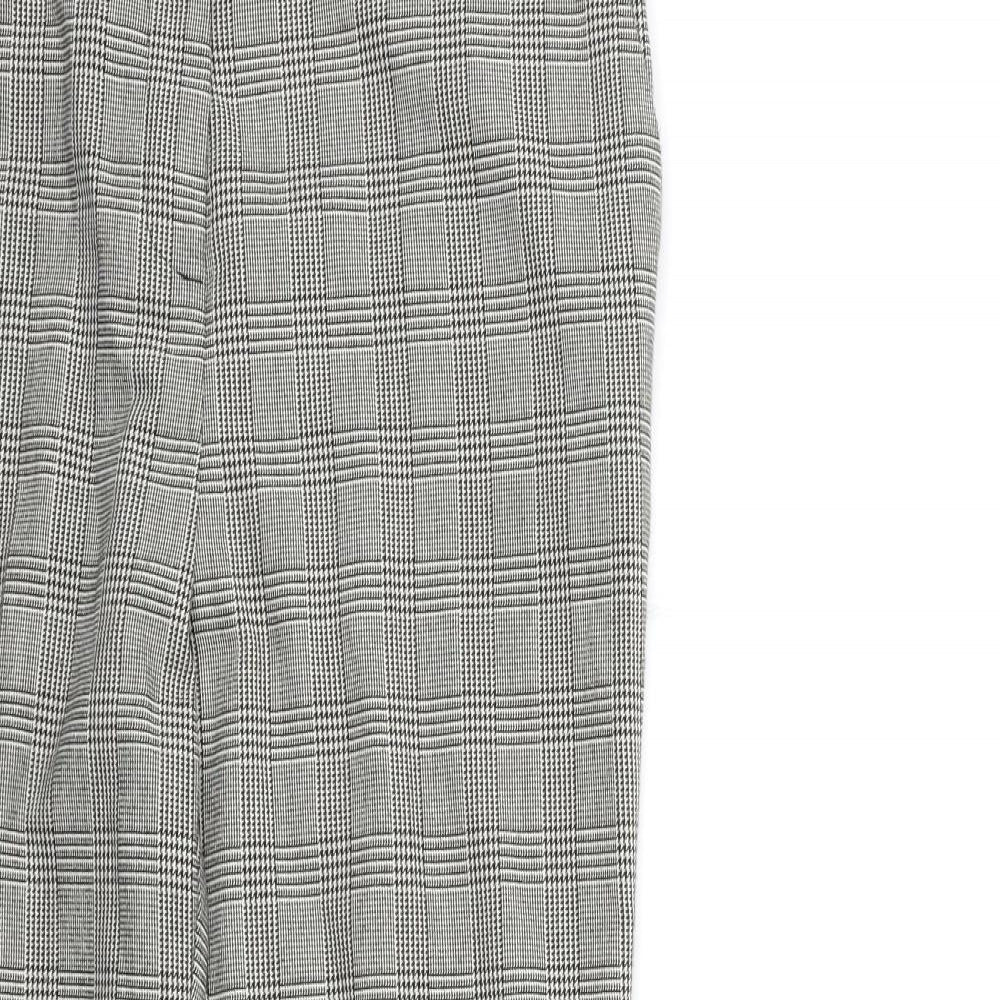 TU Womens Grey Check  Trousers  Size 14 L28 in