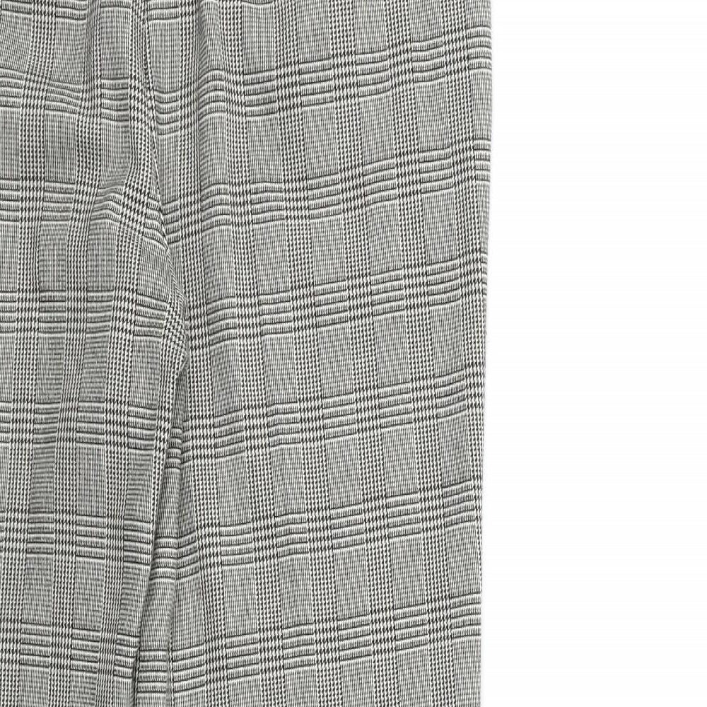 TU Womens Grey Check  Trousers  Size 14 L28 in