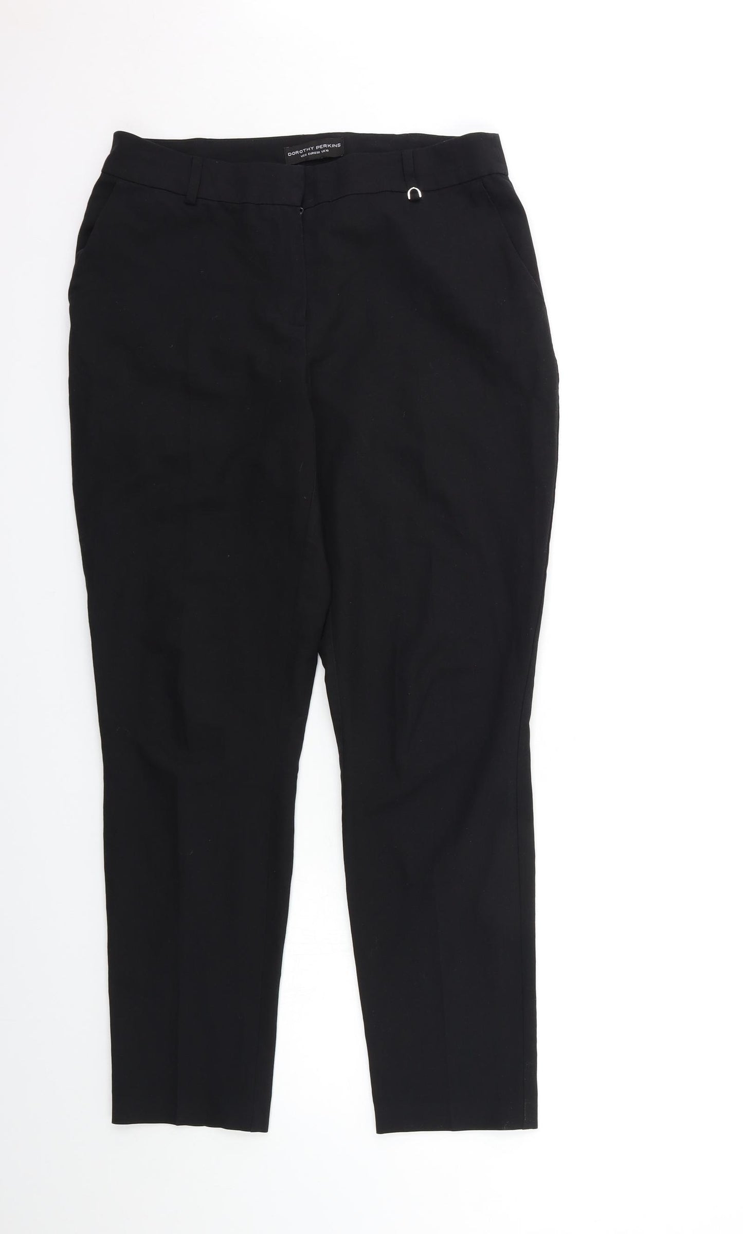 Dorothy Perkins Womens Black   Trousers  Size 10 L28 in